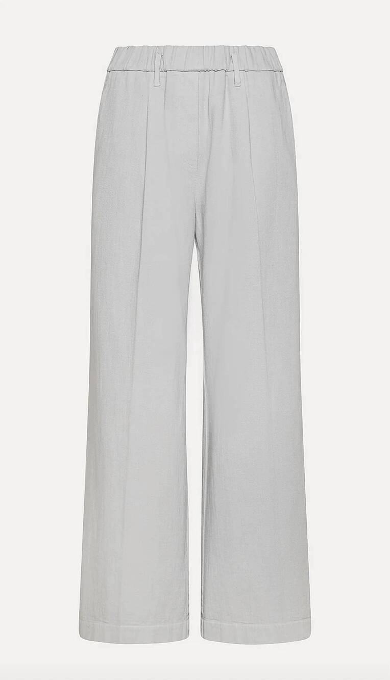NEW FORTE FORTE women's fluid cotton bull regular waist pants in raw